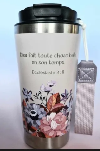 MUG ISOTHERME ROSE CLAIR ECCLESIASTE 3:11