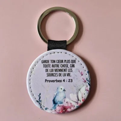 PORTE CLE IMPRIME PROVERBES 4:23