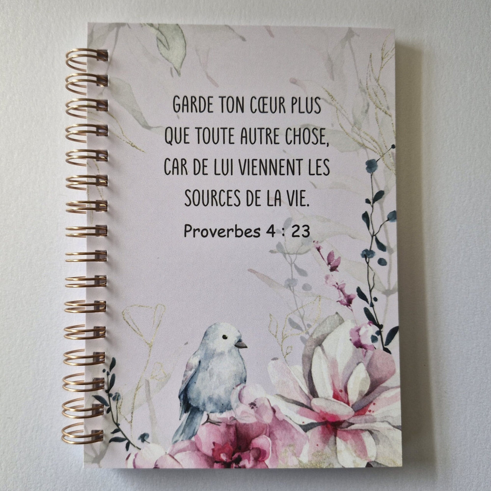 CARNET A6 SPIRALES PROVERBES 4:23