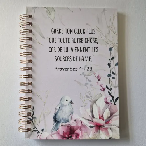 CARNET A6 SPIRALES PROVERBES 4:23