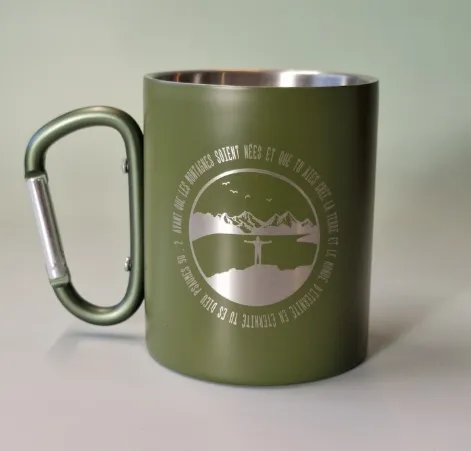 TASSE METALIQUE VERTE PSAUMES  90:2