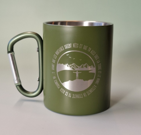 TASSE METALIQUE VERTE PSAUMES  90:2