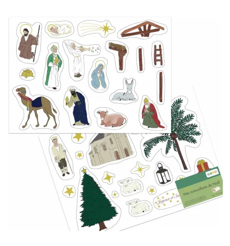 MES AUTOCOLLANTS DE NOEL - 2 PLANCHES DE 18 AUTOCOLLANTS