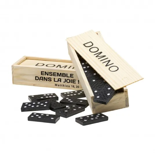 JEU DE DOMINOS DANS UN COFFRET EN BOIS