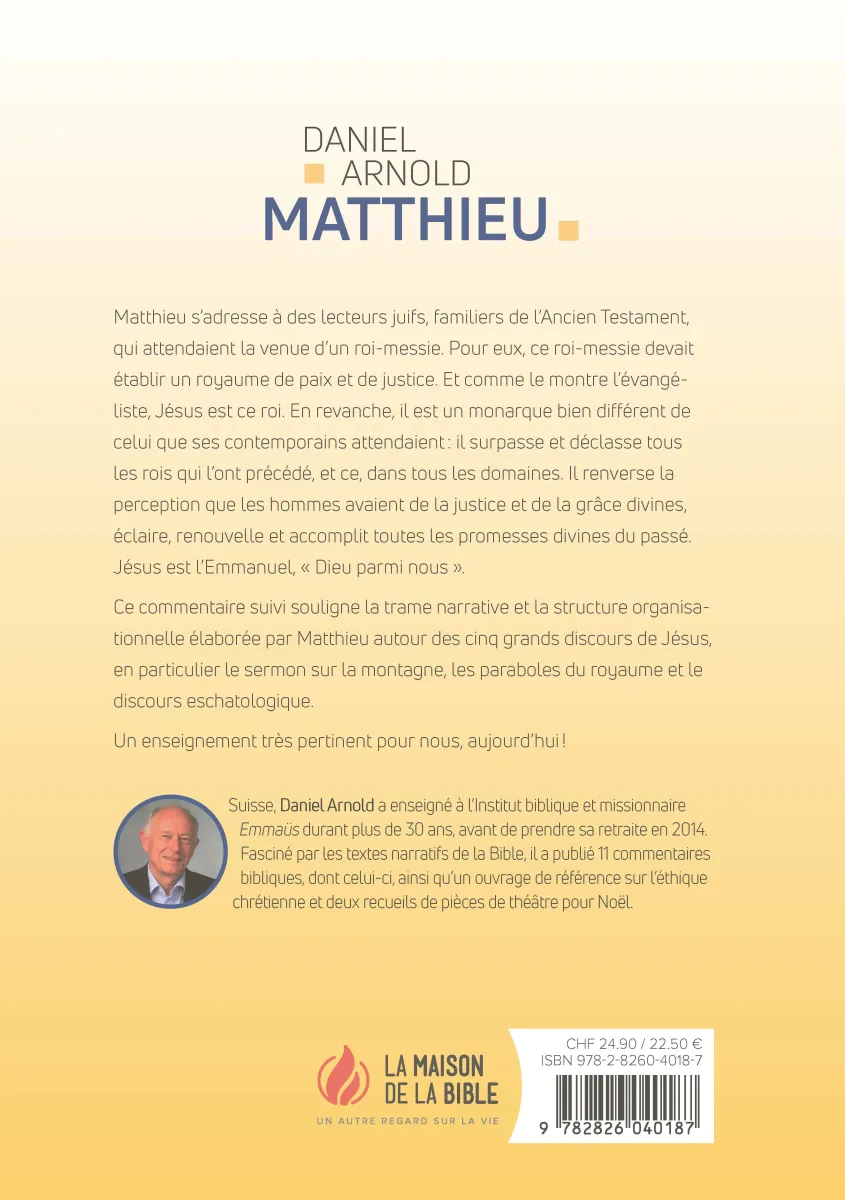 MATTHIEU: L'EVANGILE ROYALE