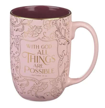 MUG WITH GOD ALL THING ARE POSSIBLE MATT.19.26