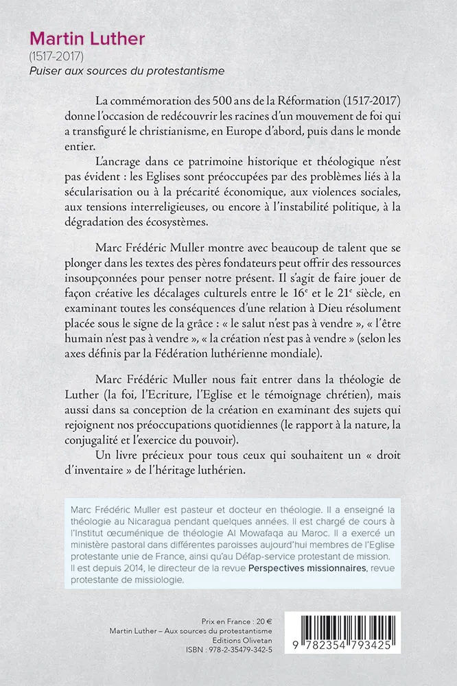 MARTIN LUTHER (1517-2017) PUISER AUX SOURCES DU PROTESTANTISME