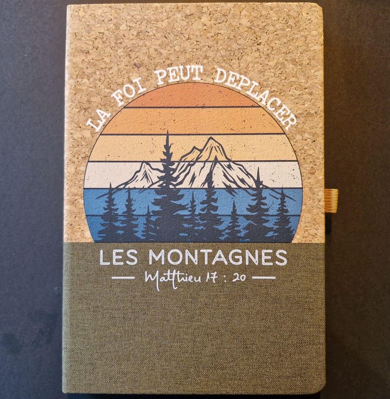 CARNET A5 LIEGE ET TOILE KAKI MATTHIEU 17:20