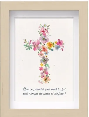 MON CADRE INSPIRATION - CROIX EN FLEURS