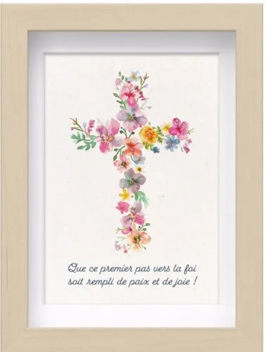 MON CADRE INSPIRATION - CROIX EN FLEURS