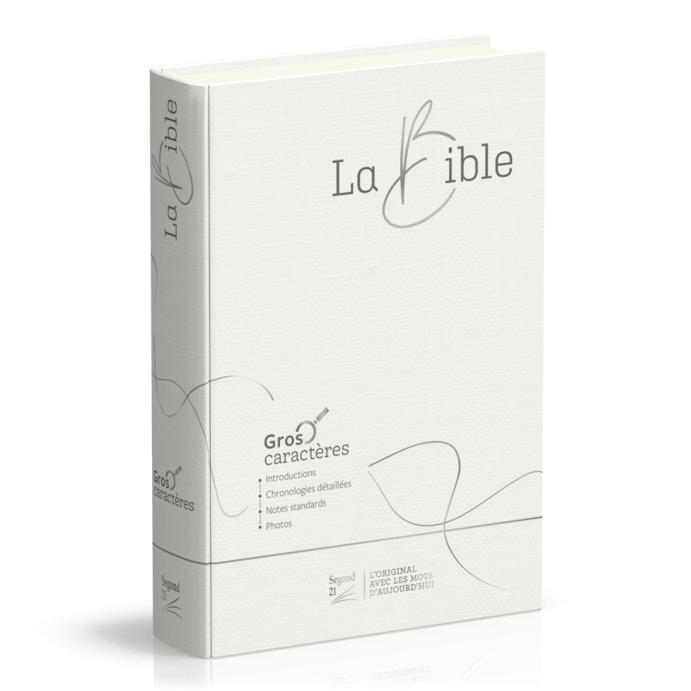 BIBLE SEGOND 21 GROS CARACTERES SOUPLE TOILE BLANCHE