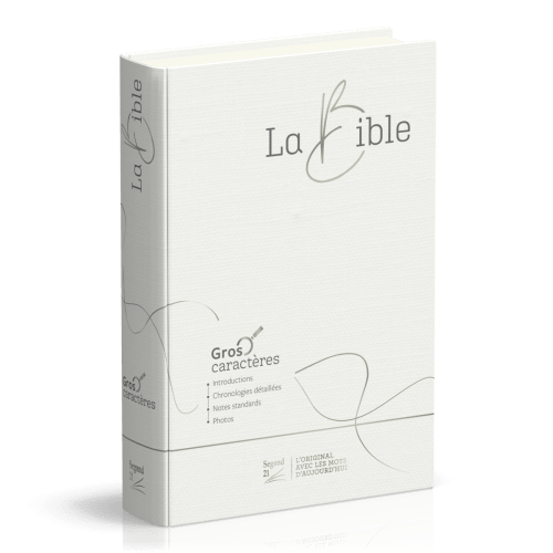 BIBLE SEGOND 21 GROS CARACTERES SOUPLE TOILE BLANCHE