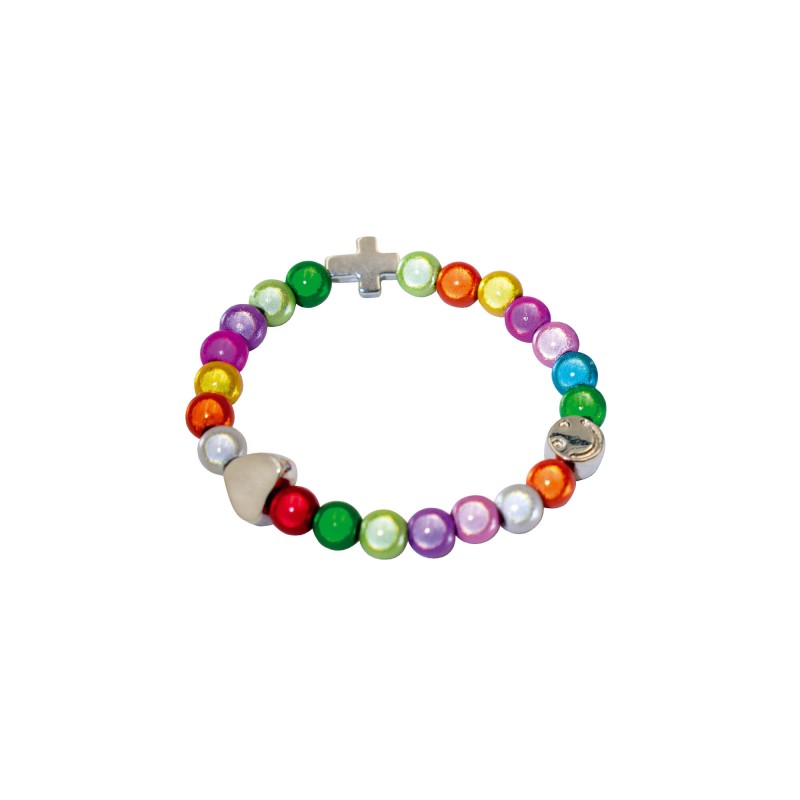 BRACELET DE PERLES IRISEES "ENFANT" MULTICOLORE