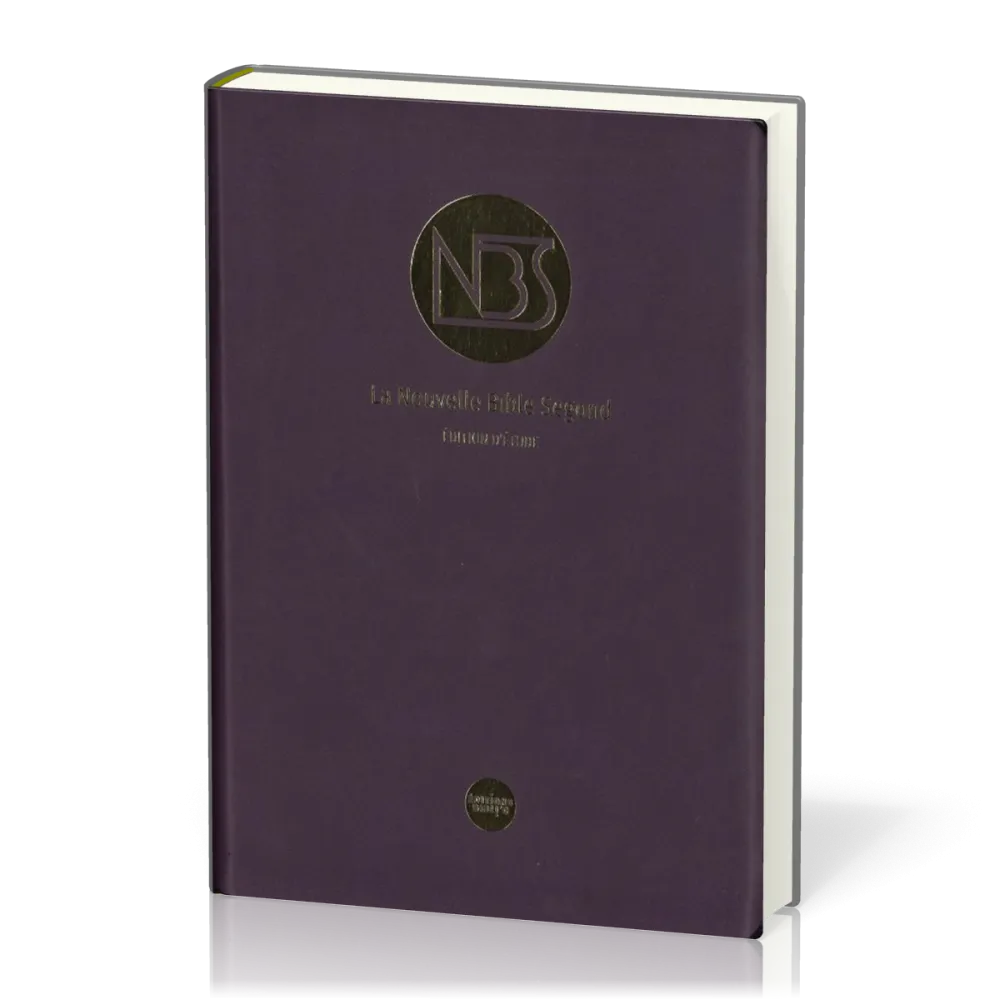 BIBLE NBS ETUDE SOUPLE SIMILICUIR PRUNE ETUI SOUPLE 2 MARQUES PAGE