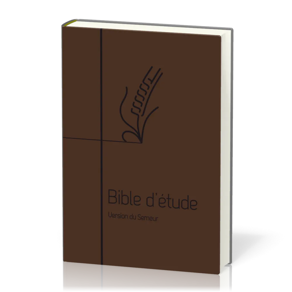 BIBLE SEMEUR 2015 ETUDE SOUPLE MARRON TRANCHE BLANCHE