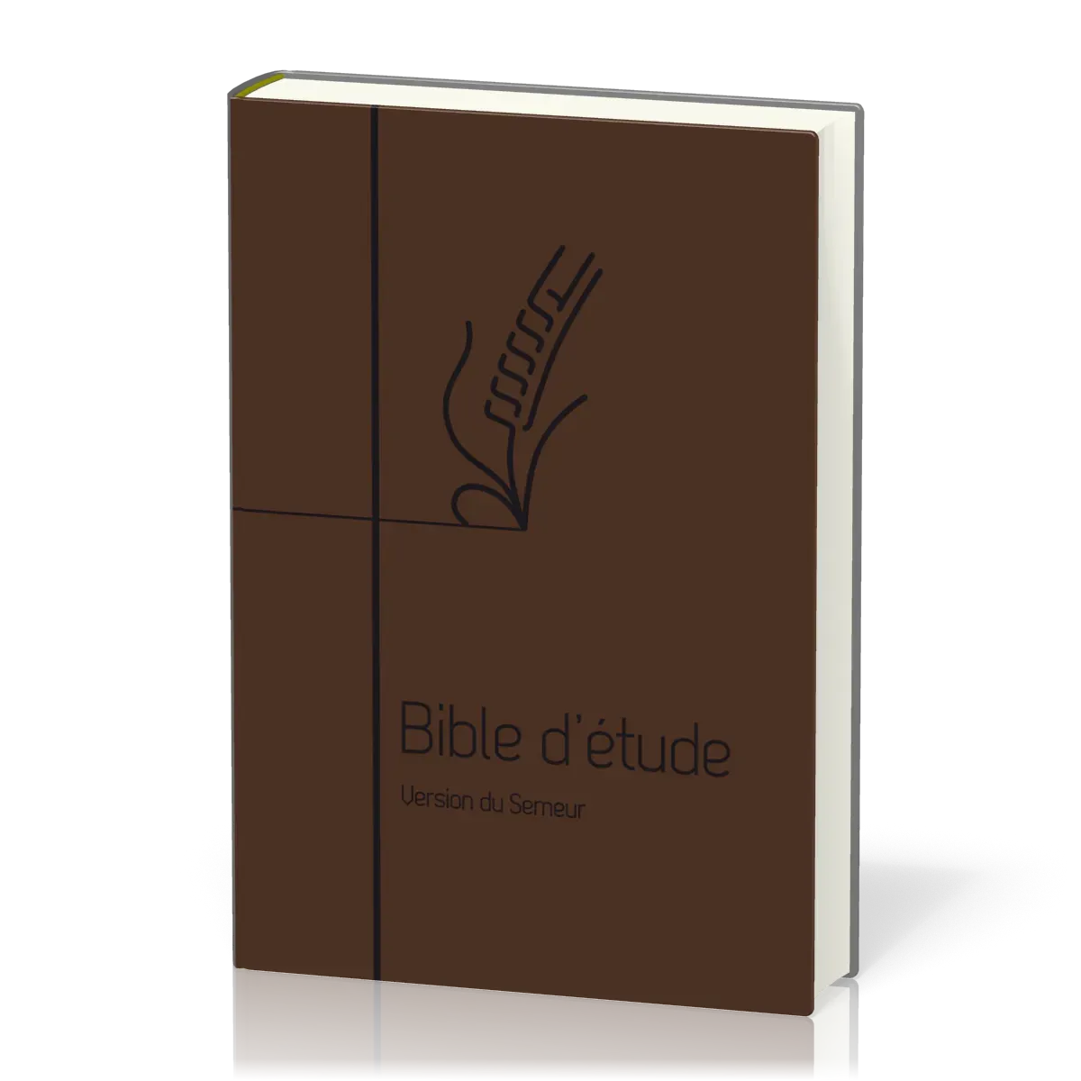 BIBLE SEMEUR 2015 ETUDE SOUPLE MARRON TRANCHE BLANCHE