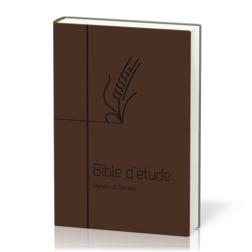 BIBLE SEMEUR 2015 ETUDE SOUPLE MARRON TRANCHE BLANCHE