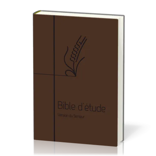 BIBLE SEMEUR 2015 ETUDE SOUPLE MARRON TRANCHE BLANCHE