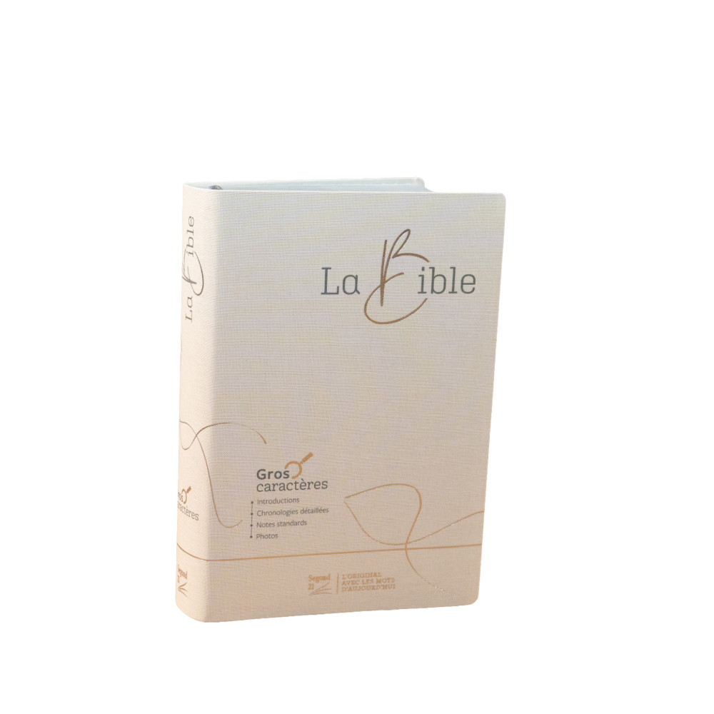 BIBLE SEGOND 21 GROS CARACTERES SOUPLE TOILE BLANCHE