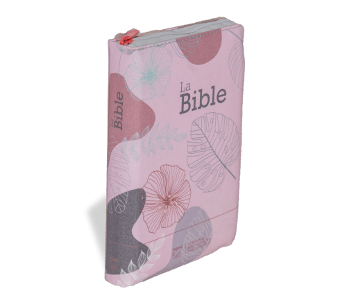 BIBLE SEGOND 21 COMPACTE "PREMIUM STYLE" SOUPLE MOTIF FEUILLES FERMETURE ECLAIR