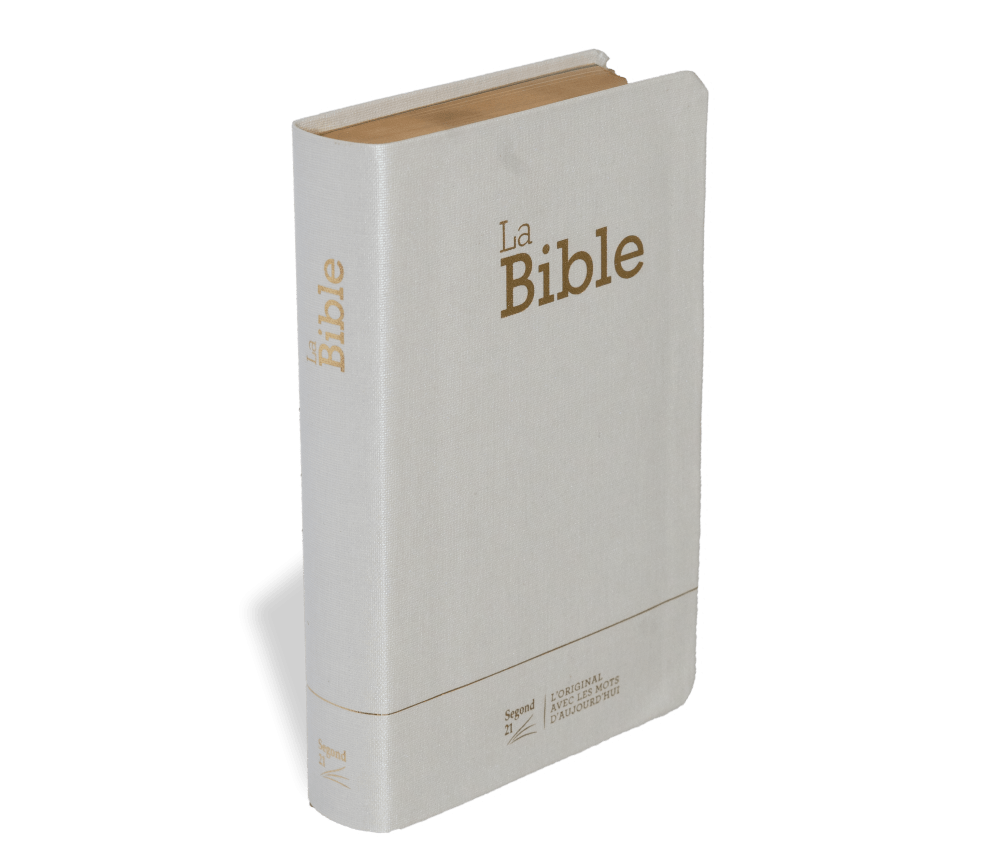 BIBLE SEGOND 21 COMPACTE "PREMIUM STYLE" SOUPLE TOILE BLANCHE AVEC ONGLETS TRANCHES DOREES