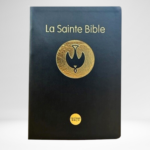 BIBLE COLOMBE SEMIRIGIDE NOIRE TRANCHE OR
