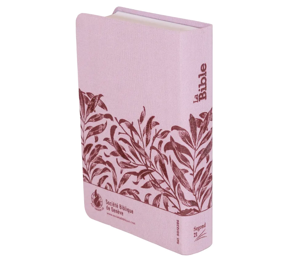 BIBLE SEGOND 21 COMPACTE "PREMIUM STYLE" SOUPLE TOILE ROSE AVEC ONGLETS