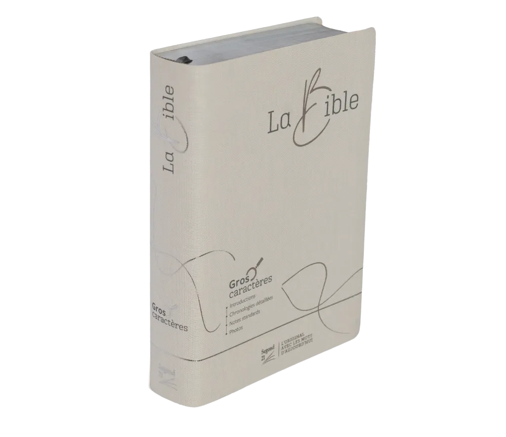 BIBLE SEGOND 21 GROS CARACTERES SOUPLE TOILE BLANCHE