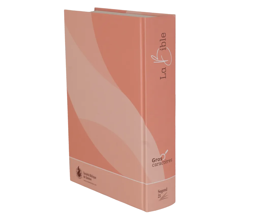 BIBLE SEGOND 21 GROS CARACTERES RIGIDE ILLUSTREE ROSE