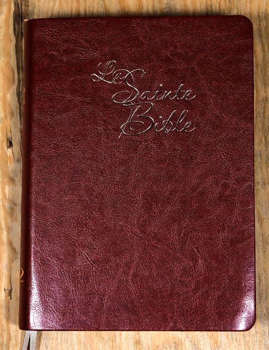 BIBLE SEGOND 1910 GROS CARACTERES SOUPLE TR. OR ONGLETS MARRON