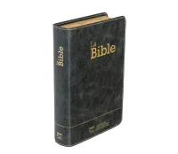 BIBLE SEGOND 21 COMPACTE "PREMIUM STYLE" SEMI-RIGIDE CUIR ANTHRACITE AVEC TRANCHES DOREES