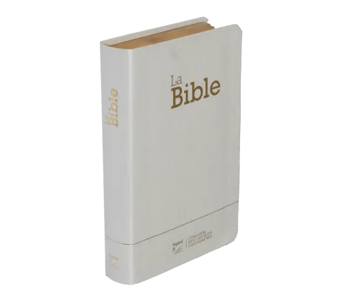 BIBLE SEGOND 21 COMPACTE "PREMIUM STYLE" SOUPLE TOILE BLANCHE AVEC ONGLETS TRANCHES DOREES