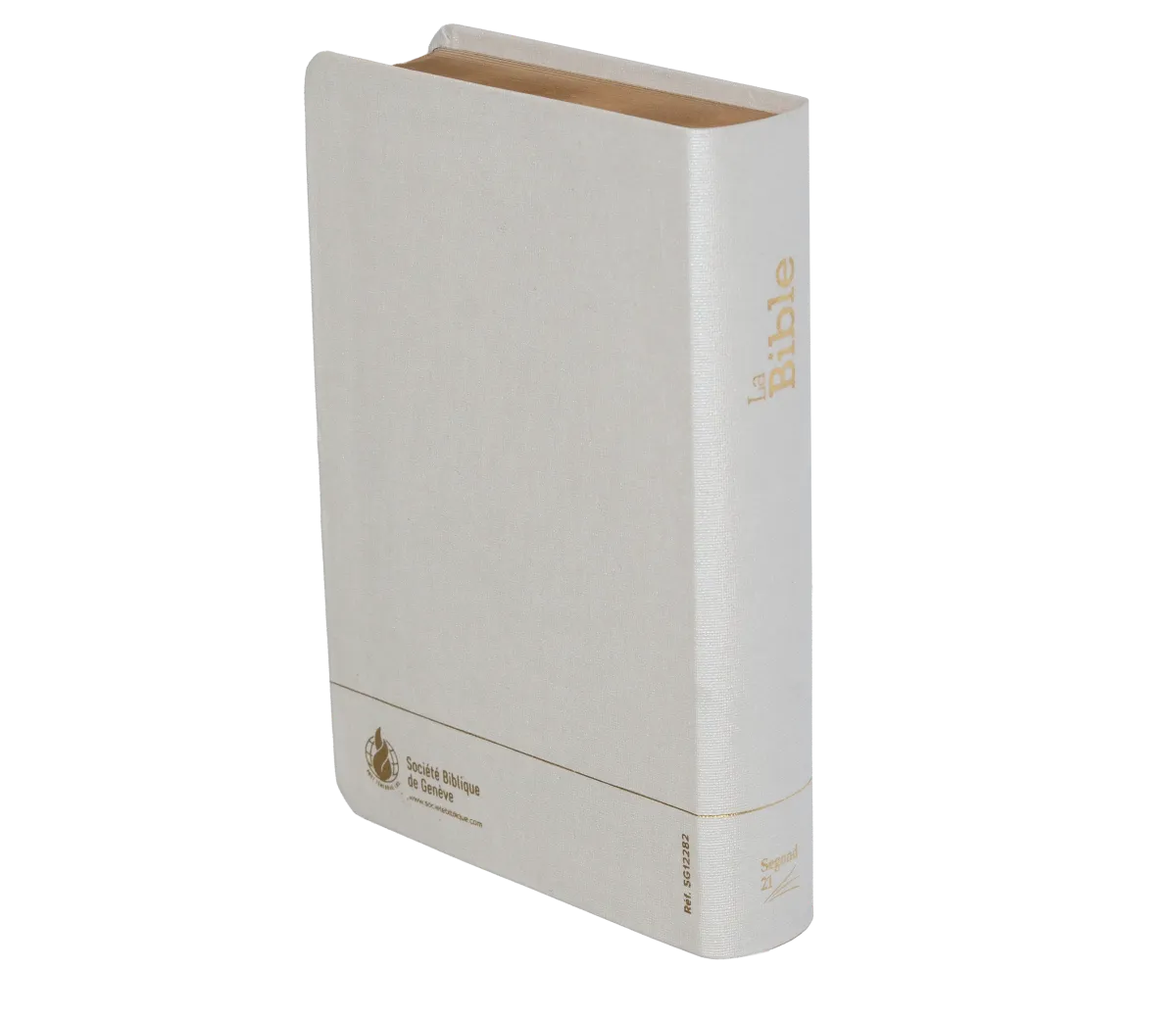 BIBLE SEGOND 21 COMPACTE "PREMIUM STYLE" SOUPLE TOILE BLANCHE AVEC ONGLETS TRANCHES DOREES