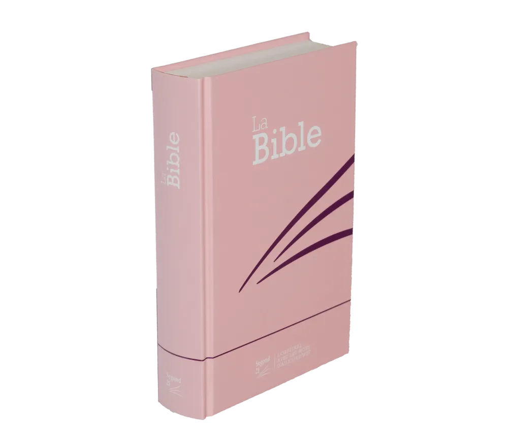 BIBLE SEGOND 21 COMPACTE RIGIDE SKIVERTEX ROSE GUIMAUVE - NOUVEAU PAPIER