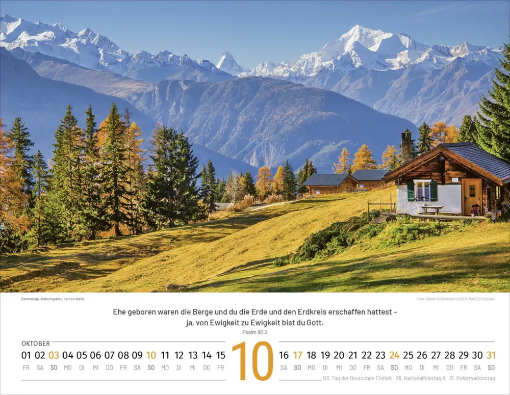 CALENDRIER BOL PAYSAGES SUISSES FRANCAIS