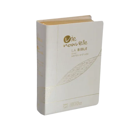 BIBLE SEGOND 21 VIE NOUVELLE SOUPLE TOILE BLANCHE TRANCHES OR