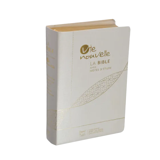 BIBLE SEGOND 21 VIE NOUVELLE SOUPLE TOILE BLANCHE TRANCHES OR
