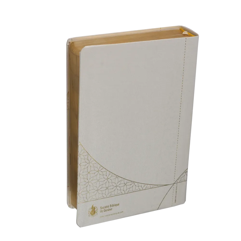 BIBLE SEGOND 21 VIE NOUVELLE SOUPLE TOILE BLANCHE TRANCHES OR