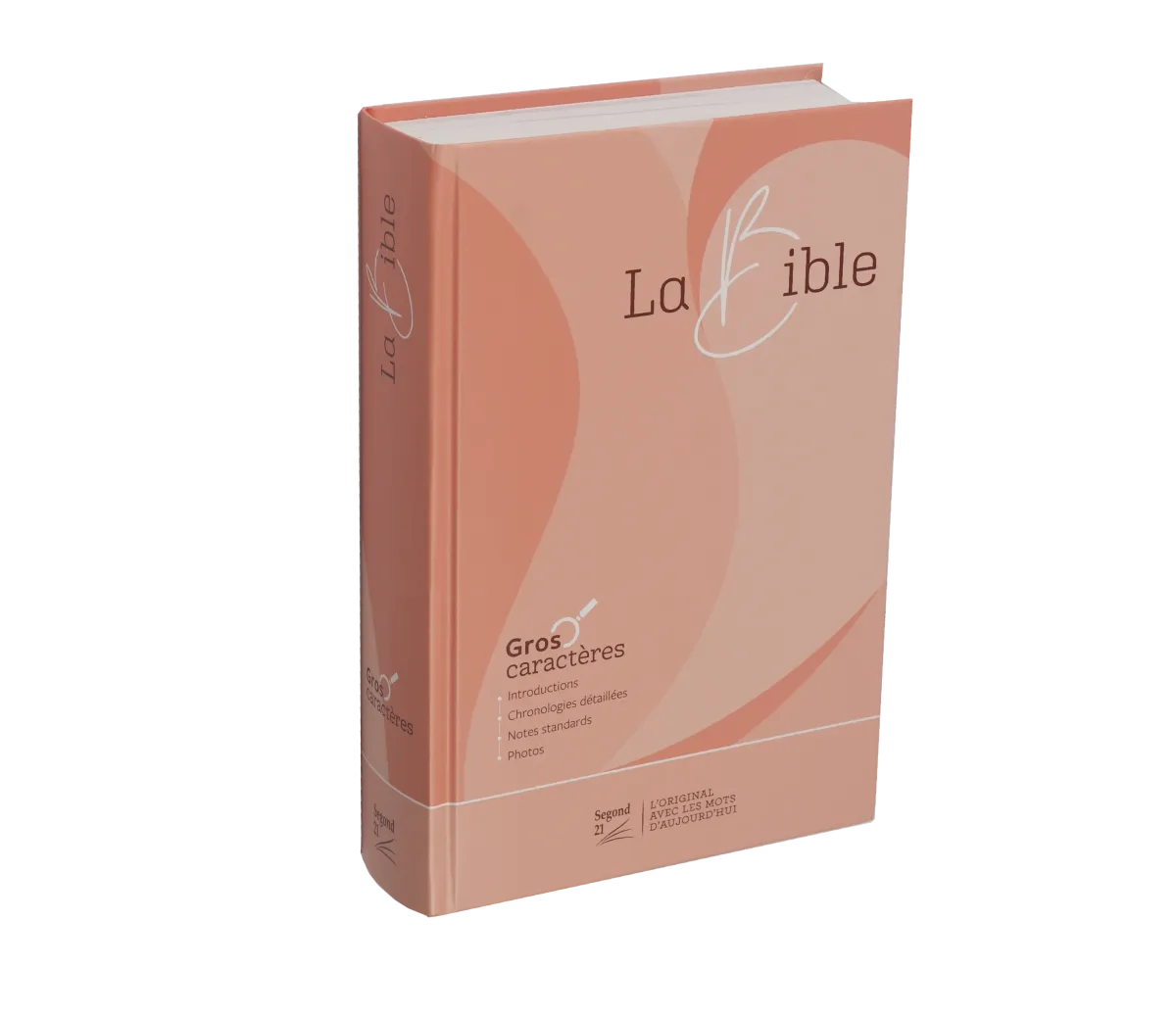 BIBLE SEGOND 21 GROS CARACTERES RIGIDE ILLUSTREE ROSE