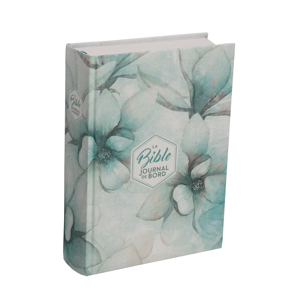 BIBLE SEGOND 21 JOURNAL DE BORD RIGIDE TOILE IMPRIMEE MOTIFS - BLEU FLEURS