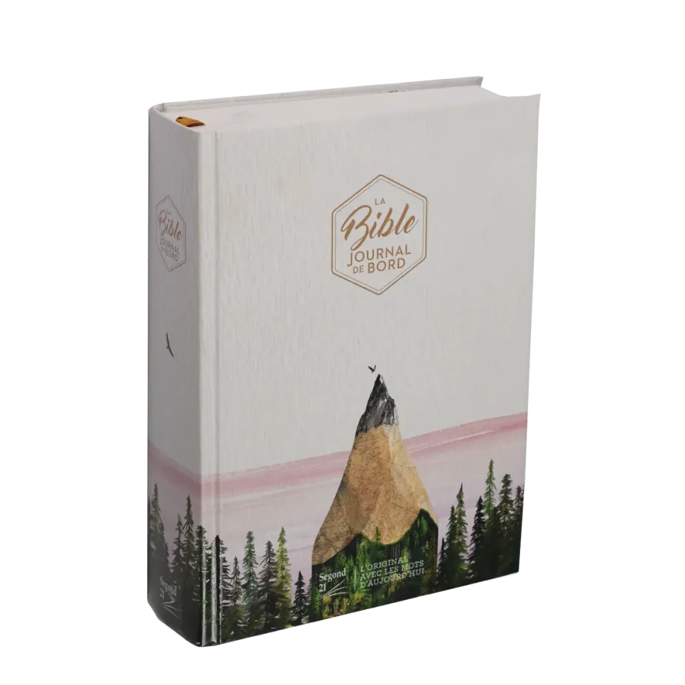 BIBLE SEGOND 21 JOURNAL DE BORD RIGIDE ILLUSTREE CRAYON MONTAGNE FORET