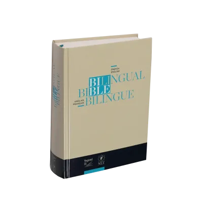 BIBLE BILINGUE FRANCAIS/ANGLAIS - S21/NLT - COUVERTURE RIGIDE BLEU
