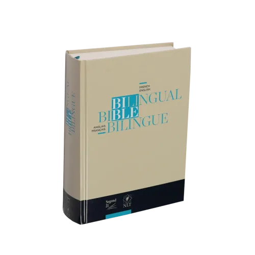 BIBLE BILINGUE FRANCAIS/ANGLAIS - S21/NLT - COUVERTURE RIGIDE BLEU