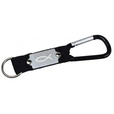 PORTE-CLES MOUSQUETON NOIR