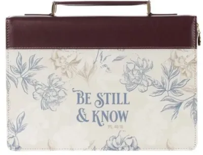 POCHETTE BIBLE LARGE BE STILL AND KNOW FLORALS