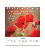 CALENDRIER CED PENSEES FLEURIES