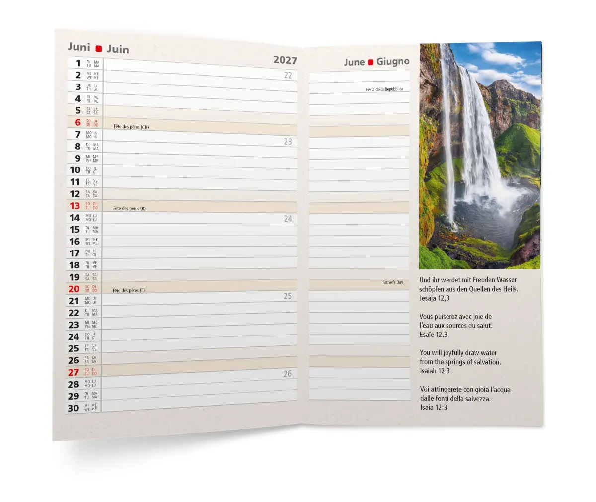 CALENDRIER CED AGENDA INTERNATIONAL 4 LANGUES