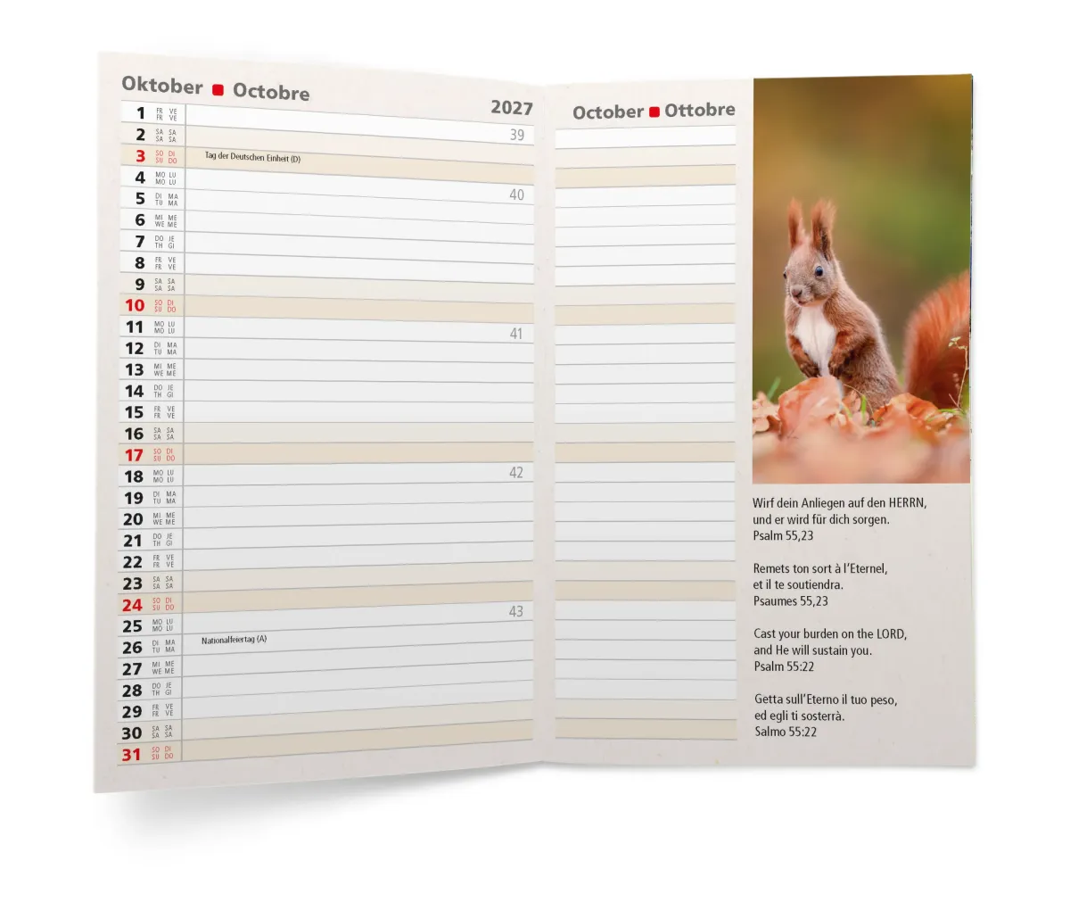 CALENDRIER CED AGENDA INTERNATIONAL 4 LANGUES