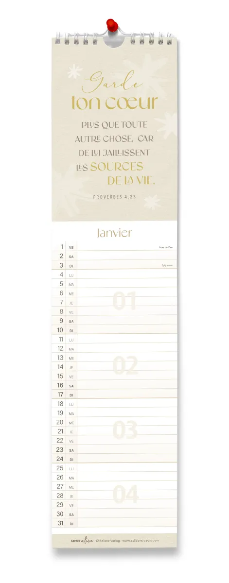 CALENDRIER CED UNE VIE EPANOUIE