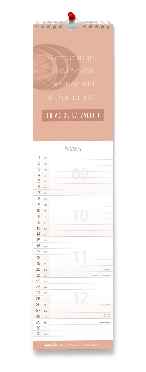 CALENDRIER CED UNE VIE EPANOUIE